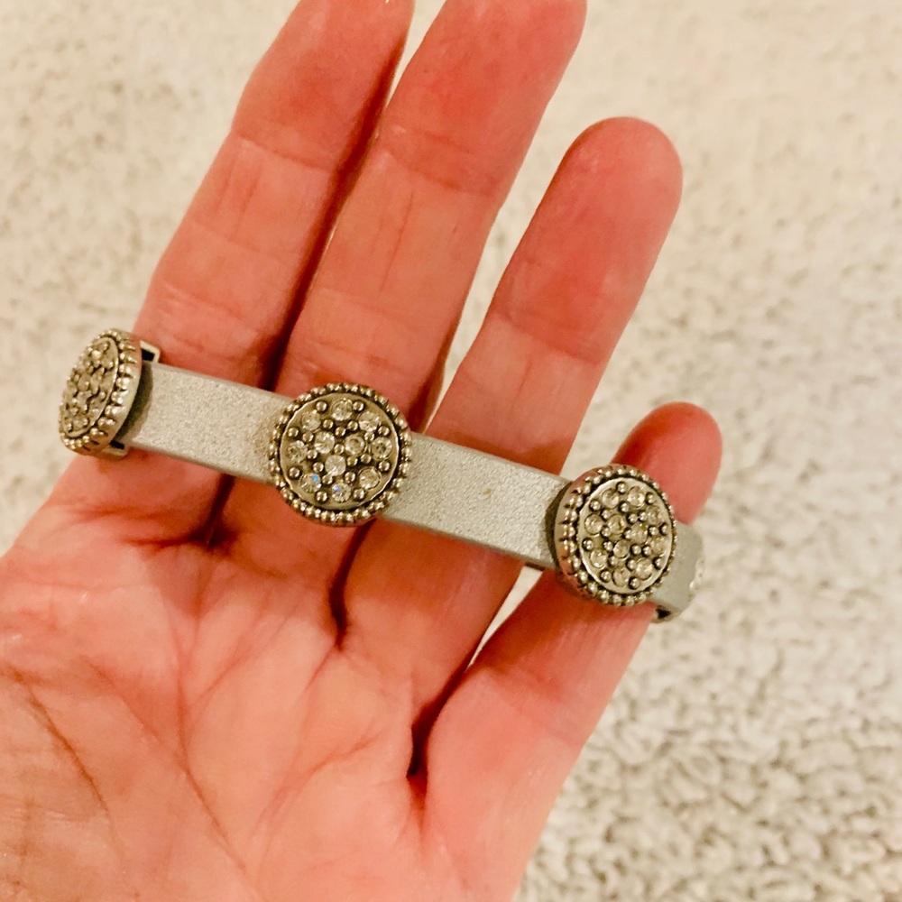 Silver Bracelet with Rhinestones